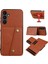 Samsung Galaxy A56 5g Kılıf Kart Yuvalı Kickstand Deri+Tpu Telefon Kapağı-Kahverengi (Yurt Dışından) 5
