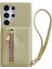 Samsung Galaxy S25 Ultra Kılıf Kart Yuvaları Kickstand Pu Deri Fermuarlı Cepli Arka Kapak, Bilek Kayışı-Yeşil (Yurt Dışından) 6