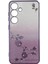 Kadem Samsung Galaxy S24 Fe Kılıf Yüzük Kickstand Tpu Çiçekler Telefon Kapağı Degrade Glitter-Mor (Yurt Dışından) 4