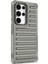Samsung Galaxy S25 Ultra Kılıf Şerit Tasarımlı Kaymaz Çıkarılabilir Tpu+Pc Telefon Kapağı-Gri (Yurt Dışından) 4