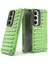 Samsung Galaxy S25 Kılıf Şerit Tasarımlı Kaymaz Çıkarılabilir Tpu+Pc Telefon Kapağı-Yeşil (Yurt Dışından) 5