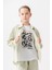 Kız Çocuk Yan Pileli Gömlek T-Shirt Ikili Takım 1809 2