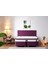 Niron Violet Yatak Seti 140x190 cm Çift Kişilik Yatak Baza Başlık Takımı - Orta Sert Yatak Mor Baza ve Başlığı 2