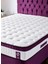 Niron Violet Yatak Seti 140x190 cm Çift Kişilik Yatak Baza Başlık Takımı - Orta Sert Yatak Mor Baza ve Başlığı 8