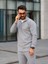 Erkek Polo Yaka Uzun Kollu T-Shirt – Waffle Kumaş, Pamuk, Regular Fit, Günlük ve Spor Kullanım, Gri (S-M-L-Xl-Xxl) 4