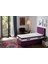 Niron Purple Baza ve Başlık Seti - 80x180 cm Tek Kişilik Sandıklı Mor Kumaş Baza ve Başlığı 7