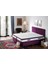 Niron Purple Baza ve Başlık Seti 140x190 cm Çift Kişilik Sandıklı Mor Kumaş Baza ve Başlığı 9