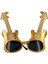 Altın Renk Rockn Roll Gitar Şekilli Parti Gözlüğü 15X15 cm 1