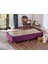 Niron Purple Baza - 90X200 cm Tek Kişilik Sandıklı Mor Kumaş Baza Silinebilir Soho Kumaş 2
