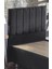 Niron Ela Baza ve Başlık Seti - 80x180 cm Tek Kişilik Siyah Kumaş Baza ve Başlığı Silinebilir Soho Kumaş 5