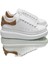 Mcqueen Women's Sneakers - Sneaker In White/gold Shiny - Alexander Mcq Kadın Sneaker 3