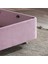 Pinky Baza ve Başlık - 90x190 cm Tek Kişilik Sandıklı Pembe Kumaş Baza ve Başlığı Silinebilir 3