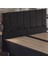 Niron Ela Baza ve Başlık Seti 150x200 cm Çift Kişilik Siyah Kumaş Baza ve Başlığı Silinebilir Soho Kumaş 4