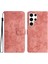 Samsung Galaxy S25 Ultra Kılıf Tasarımlı Flip Cüzdan Deri Telefon Kılıfı Ten-Dokunmatik-Pembe (Yurt Dışından) 1