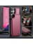 Samsung Galaxy S25 Ultra Kılıf Caseme C22 Serisi Deri+Tpu Kapak Rfıd Engelleme 5 Kart Yuvası-Kırmızı (Yurt Dışından) 5