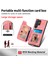 Samsung Galaxy S25 Ultra Retro Pu Deri Arka Kapak Rfıd Engellemeli Kart Tutucu-Pembe (Yurt Dışından) 4