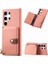 Samsung Galaxy S25 Ultra Kılıf Fermuarlı Kart Tutucu Kickstand Litchi Tahıl Deri Arka Kapak-Pembe (Yurt Dışından) 1