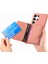 Samsung Galaxy S25 Ultra Kılıf Fermuarlı Kart Tutucu Kickstand Litchi Tahıl Deri Arka Kapak-Pembe (Yurt Dışından) 5