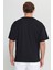 %100 Pamuk Oversize Fit Rahat Kesim Bisiklet Yaka Baskılı Tişört 5