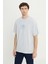 %100 Pamuk Oversize Fit Rahat Kesim Bisiklet Yaka Baskılı Tişört 1