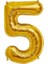 5 Numara Folyo Gold Balon,altın Folyo Balon 100 cm 40inç 1