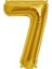 7 Numara Folyo Gold Balon, Folyo Altın Balon 100 cm 40inç 1