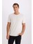 Slim Fit Dar Kesim Bisiklet Yaka Modal Karışımlı Pamuklu Basic Düz Kısa Kollu Tişört M6606AZ25SP 1