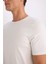 Slim Fit Dar Kesim Bisiklet Yaka Modal Karışımlı Pamuklu Basic Düz Kısa Kollu Tişört M6606AZ25SP 5