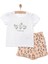 Basic Papatya ve Arı Baskılı Şortlu Takım Kız Bebek 1