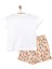 Basic Papatya ve Arı Baskılı Şortlu Takım Kız Bebek 3