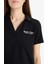 Slim Fit Dar Kesim Polo Yaka Nakış Baskı Baskılı Modal Kısa Kollu Tişört E5150AX25SM 5
