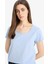 Regular Fit Yuvarlak Yaka Basic Düz Kısa Kollu Tişört K1508AZ25SM 1