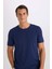 Slim Fit Dar Kesim Bisiklet Yaka Modal Karışımlı Pamuklu Basic Düz Kısa Kollu Tişört M6606AZ25SP 4