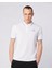 Flu Tur Erkek Beyaz-Mavi Regular Fit Polo Yaka Tişört 1