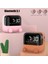 Kablosuz Fm Radyo Taşınabilir Bluetooth Hoparlör LED Ekran Desteği ile Masaüstü Çalar Saat Eller Serbest / Tf Kart Oynatma - Pembe (Yurt Dışından) 5