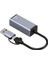 Çift Başlı USB Tip C Ethernet Adaptörü Ağ Kartı USB Tip-C'den RJ45'E 1000 Mbps Ağ Adaptörü Masaüstü Dizüstü Bilgisayar Için (Yurt Dışından) 3