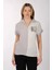 Minimalist Kısa Kol V Yaka Çizgili Kadın T-Shirt - Günlük Kullanım 3