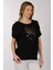 Oversize Omuz Detaylı Kısa Kol Minimalist Kadın T-Shirt 1