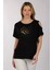 Oversize Omuz Detaylı Kısa Kol Minimalist Kadın T-Shirt 2