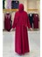 Şallı Kruvaze Namaz Elbisesi 6027 Bordo 2