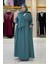 Şallı Kruvaze Namaz Elbisesi 6027 Mint 1
