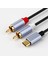 USB C - 2rca Ses Kablosu Adaptörü Tip-C - Çift Rca Ses Video USB Kablosu Telefon, Tablet, 1m ile Uyumlu (Yurt Dışından) 2