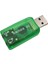 USB Ses Kartı Harici Ses Kartı Usb'den 3.5mm Stereo Ses Adaptörüne Win 7 8 Android Hoparlör Dizüstü Bilgisayar Kulaklığı Yeşil (Yurt Dışından) 1