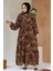 Leopar Desenli Tesettür Elbise 20572LP 2