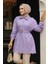 Güpürlü Lila Tesettür Tunik 14252LILA 1