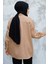 Boncuk Işlemeli Camel Tesettür Gömlek 45270C 3