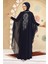 Panço Detaylı Lacivert Tesettür Abaya 25914L 3