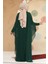 Panço Detaylı Yeşil Tesettür Abaya 25914Y 4