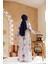 Çiçek Desenli Gri Tesettür Elbise 27963GR 5