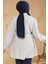 Düğmeli Füme Tesettür Tunik 42421FU 4
